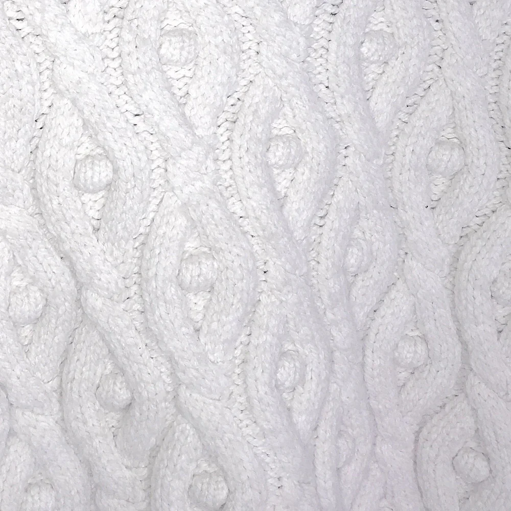 Cozy Cable Knit Button-Front Cream Sweater - Picture 11 of 12